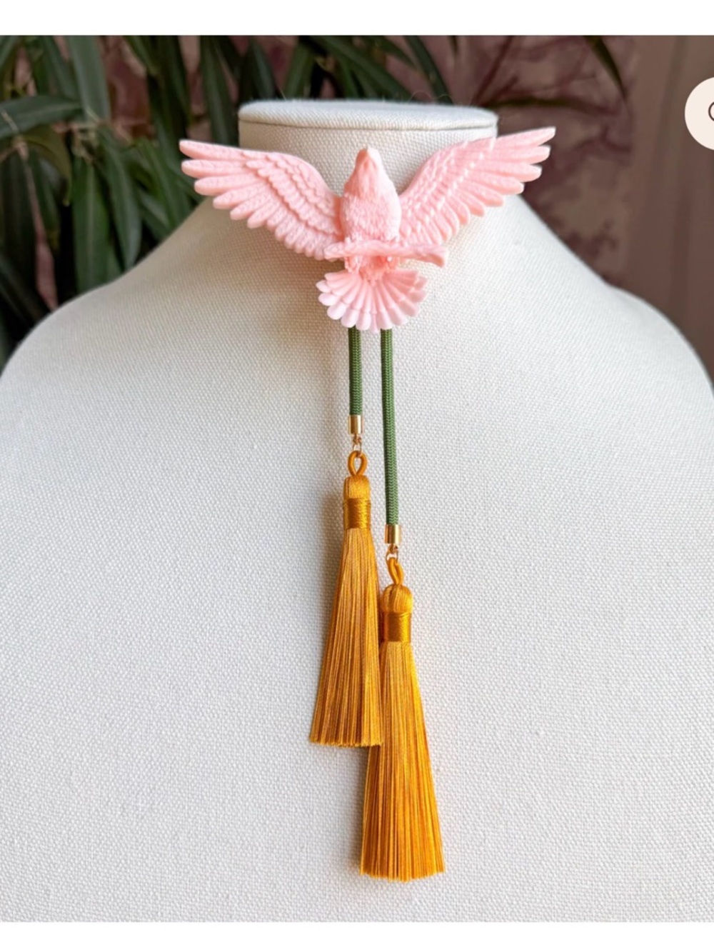 Pink Eagle Bolo Tie/Pendant Necklace
